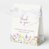 Kleine Wildflower Waterverf Baby Meisje Douche Bedankdoosjes (Voorkant Zijde)