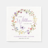 Kleine Wildflower Waterverf Baby Meisje Douche Servet (Voorkant)