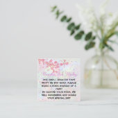 Kleine Wildflower Zacht Roze Meisje Baby shower Informatiekaartje (Staand voorkant)