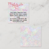 Kleine Wildflower Zacht Roze Meisje Baby shower Informatiekaartje (Voorkant / Achterkant)