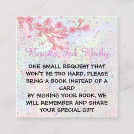 Kleine Wildflower Zacht Roze Meisje Baby shower Informatiekaartje