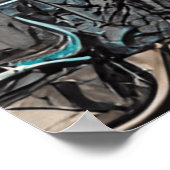 Kleine winkel in een dorp met roze bloemen poster (Hoek)