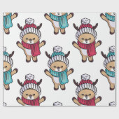 Kleine Winter Fawns Cadeaupapier (Vlak)