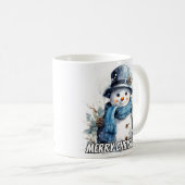 Kleine Winterpret Sneeuwpop Koffiemok (Voorkant rechts)