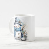 Kleine Winterpret Sneeuwpop Koffiemok (Voorkant links)