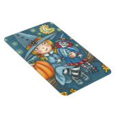 KLEINE WITCH & DOLL HALLOWEEN MAGNET Rectangle Lge Magneet (Rechterzijde)