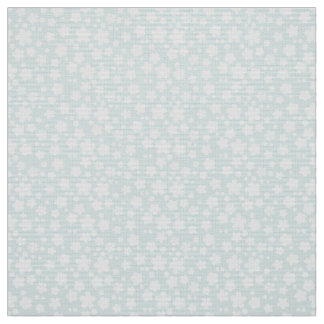 Kleine witte bloem op blauwe patroonstof stof