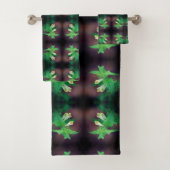 Kleine witte bloem Sluit Abstract op Bad Handdoek (Insitu)