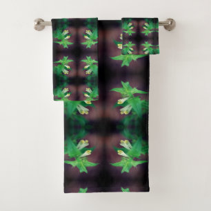 Kleine witte bloem Sluit Abstract op Bad Handdoek