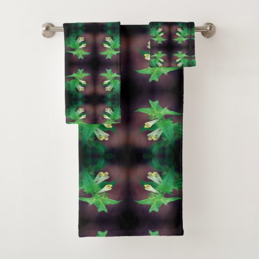 Kleine witte bloem Sluit Abstract op Bad Handdoek (Insitu)