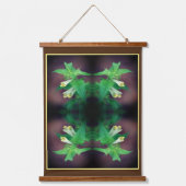 Kleine witte bloem Sluit Abstract op Hangend Wandkleed (Voorkant)