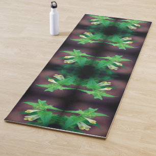 Kleine witte bloem Sluit Abstract op Yogamat