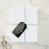 kleine witte bloemblaadjes  cadeaulabel (Met Touw)