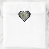 kleine witte bloemblaadjes hart sticker (Tas)