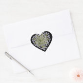 kleine witte bloemblaadjes hart sticker (Envelop)