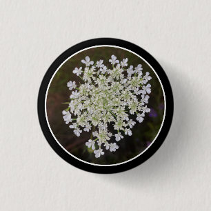 kleine witte bloemblaadjes ronde button 3,2 cm