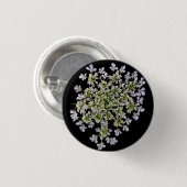 kleine witte bloemblaadjes ronde button 3,2 cm (Voorkant /achterkant)
