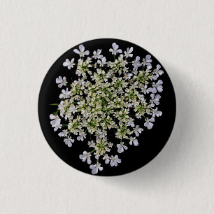 kleine witte bloemblaadjes ronde button 3,2 cm