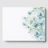 Kleine witte bloemen bruiloft gastenboek (Achterkant)