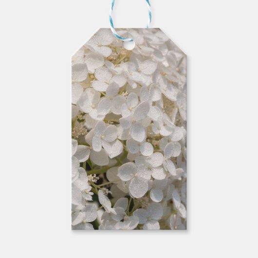 Kleine witte bloemen cadeaulabel (Voorkant)