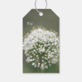 Kleine witte bloemen cadeaulabel (Voorkant)