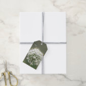 Kleine witte bloemen cadeaulabel (Met Touw)