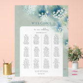 Kleine Witte Bloemen Huwelijk Welkom Zitting Grafi Acryl Bord (Huwelijk)