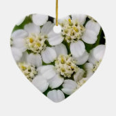 Kleine witte bloemen Keramisch Ornament (Achterkant)