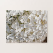 Kleine witte bloemen legpuzzel (Horizontaal)