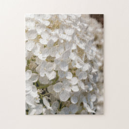 Kleine witte bloemen legpuzzel