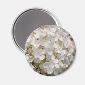 Kleine witte bloemen magneet (Voorkant / Achterkant)
