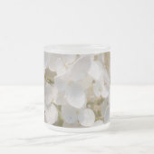 Kleine witte bloemen matglas koffiemok (Center)