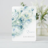 Kleine Witte Bloemen Receptie Enclosure Kaart (Staand voorkant)