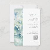 Kleine Witte Bloemen Receptie Enclosure Kaart (Achterkant)