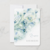 Kleine Witte Bloemen Receptie Enclosure Kaart (Voorkant)