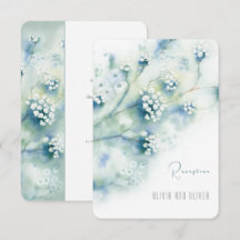 Kleine Witte Bloemen Receptie Enclosure Kaart