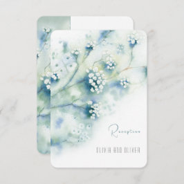 Kleine Witte Bloemen Receptie Enclosure Kaart