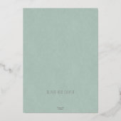 Kleine witte bloemen repetitie diner folie uitnodiging (Achterkant)