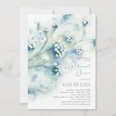 Kleine witte bloemen repetitie diner kaart (Voorkant)