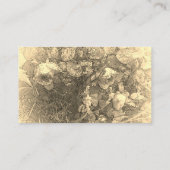 Kleine witte bloemen van clematis visitekaartje (Achterkant)