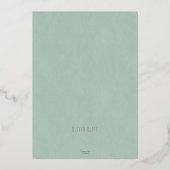 Kleine witte bloemen verjaardag elke leeftijd folie uitnodiging (Achterkant)