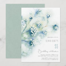 Kleine witte bloemen verjaardag elke leeftijd