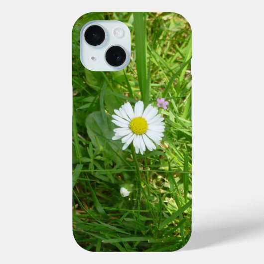 Kleine Witte en Gele Miniatuur Daisy Case-Mate iPhone Case (Achterkant)