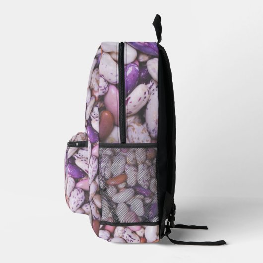 Kleine witte en paarse coole bonen bedrukte rugzak (Rechts)