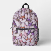Kleine witte en paarse coole bonen bedrukte rugzak (Voorkant)