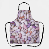 Kleine witte en paarse coole bonen schort (Voorkant)