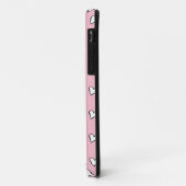 Kleine witte harten op roze Case-Mate iPhone case (Achterkant/links)