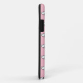 Kleine witte harten op roze Case-Mate iPhone case (Achterkant/rechts)