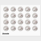 Kleine Witte Hond (Maltezer) Redding Ronde Sticker (Vel)