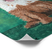 Kleine witte hond na het bad - Fine Art Print (Hoek)